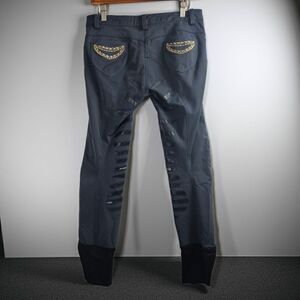 ANIMO Riding Pants Performance Stretch Italian  Equestrian Breeches Bling $439